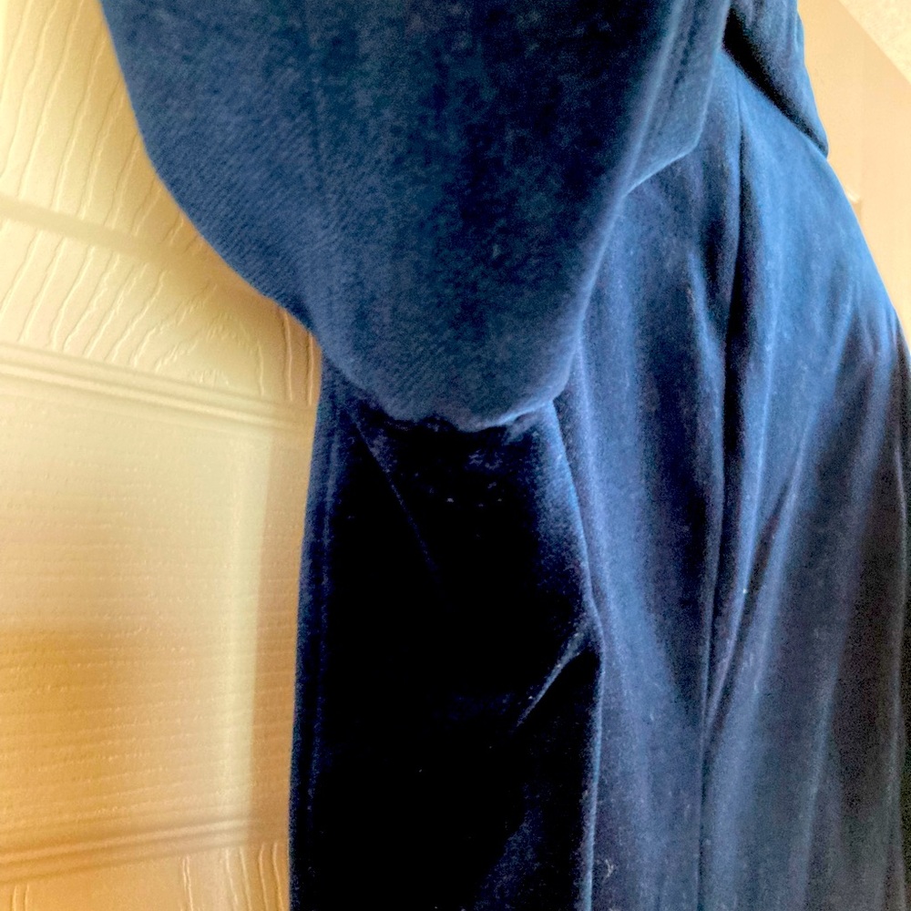 🫐VINTAGE 1990s🫐 GAP Blue Velvet Blazer/Suit Jacket; EUC - Picture 6 of 17